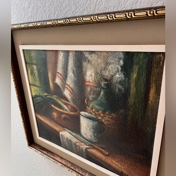 Vintage Framed painting - Picture 2 of 9